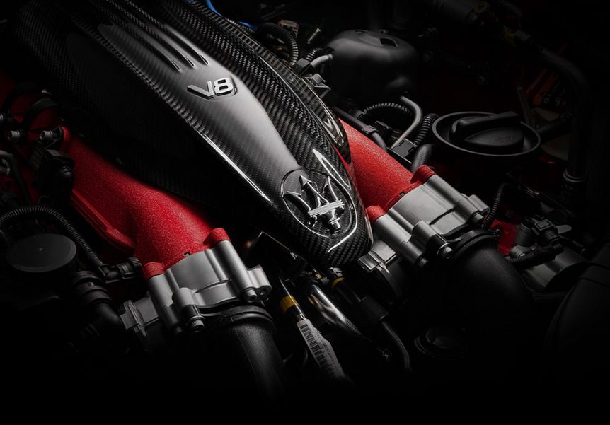 Je kiest bij een Maserati Ghibli voor een V6- of V8 motor